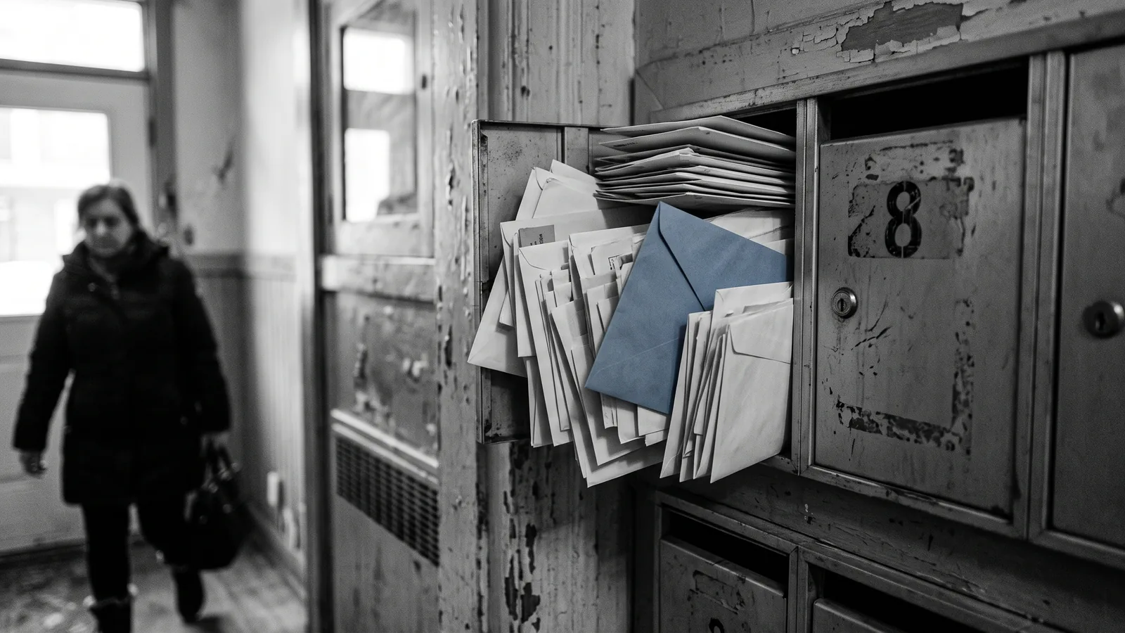 Boîte aux lettres bondée d'enveloppes non ouvertes : locataire qui ne paie pas au Québec