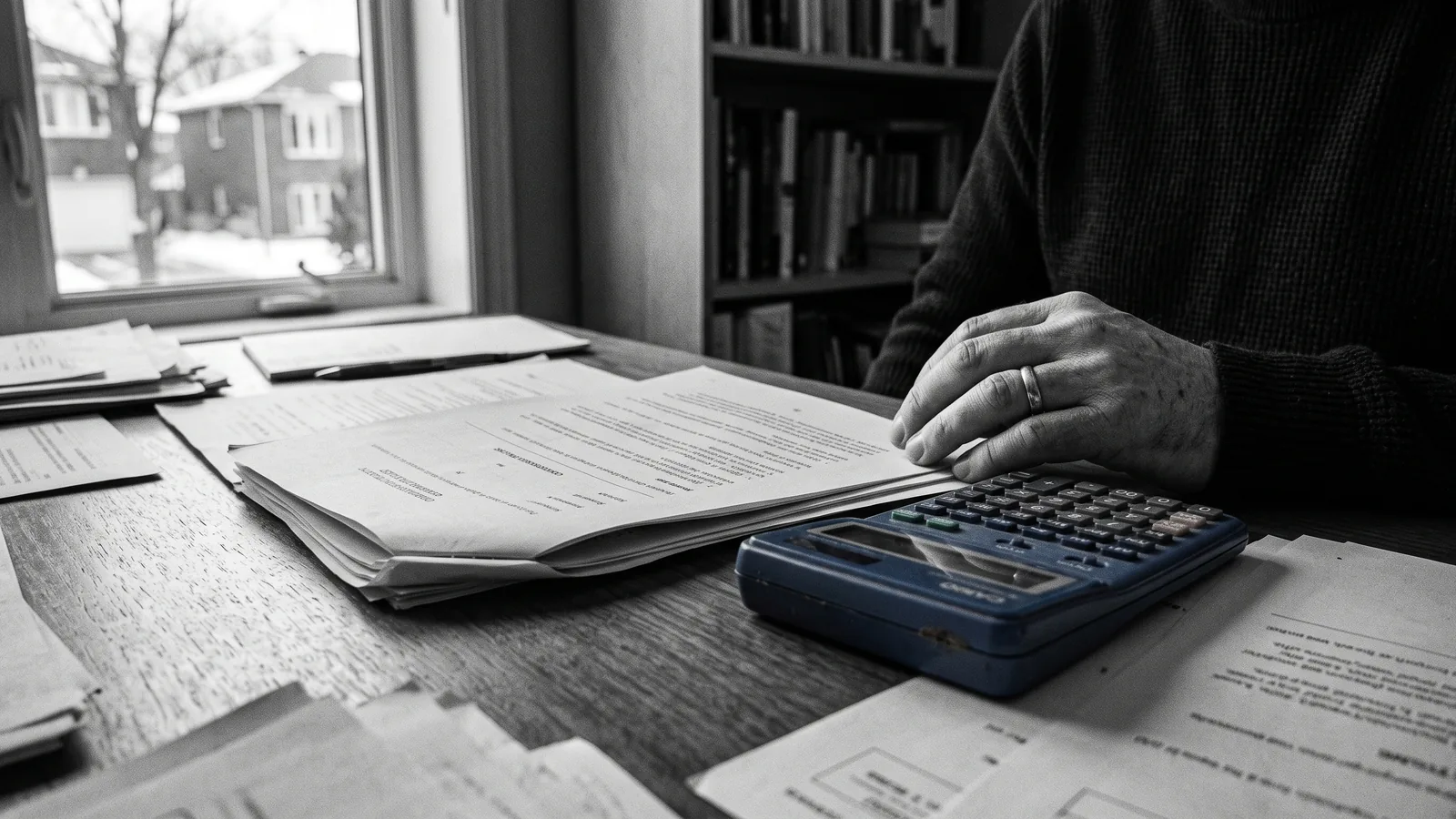 Jugement et calculatrice sur un bureau : reprise illégale sanctionnée à 81 000 $, affaire Bleier.